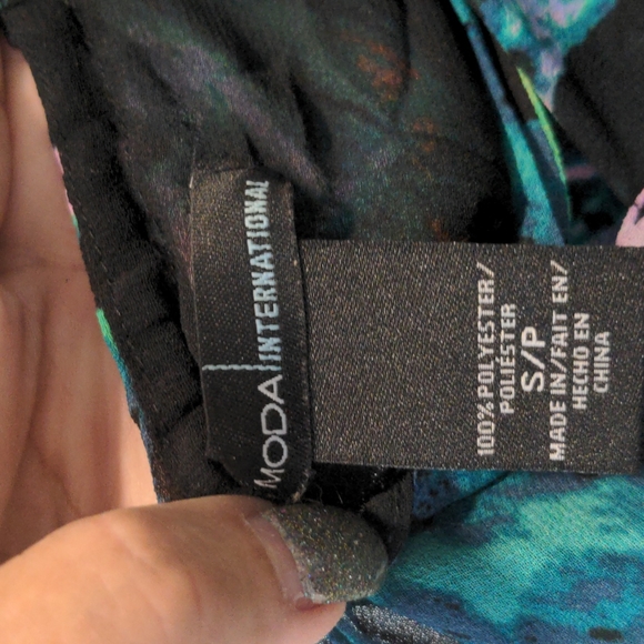 MODA INTERNATIONAL FLOWY HIGH LOW SUMMER DRESS - Picture 8 of 8